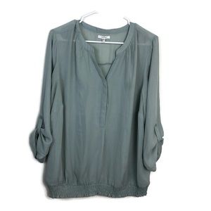 Maurices Mint Green Boho Peasant Blouse
